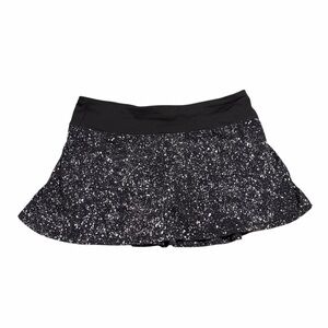 Lululemon Skirt Skort Circuit Breaker Black and White Splatter Print 8